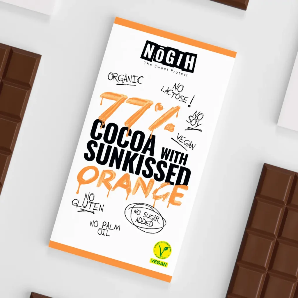 Nogih Chocolates - 77% Cocoa with Sunkissed Orange