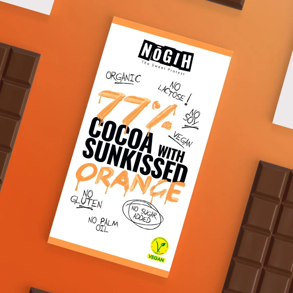 Nogih Chocolates - 77% Cocoa with Sunkissed Orange