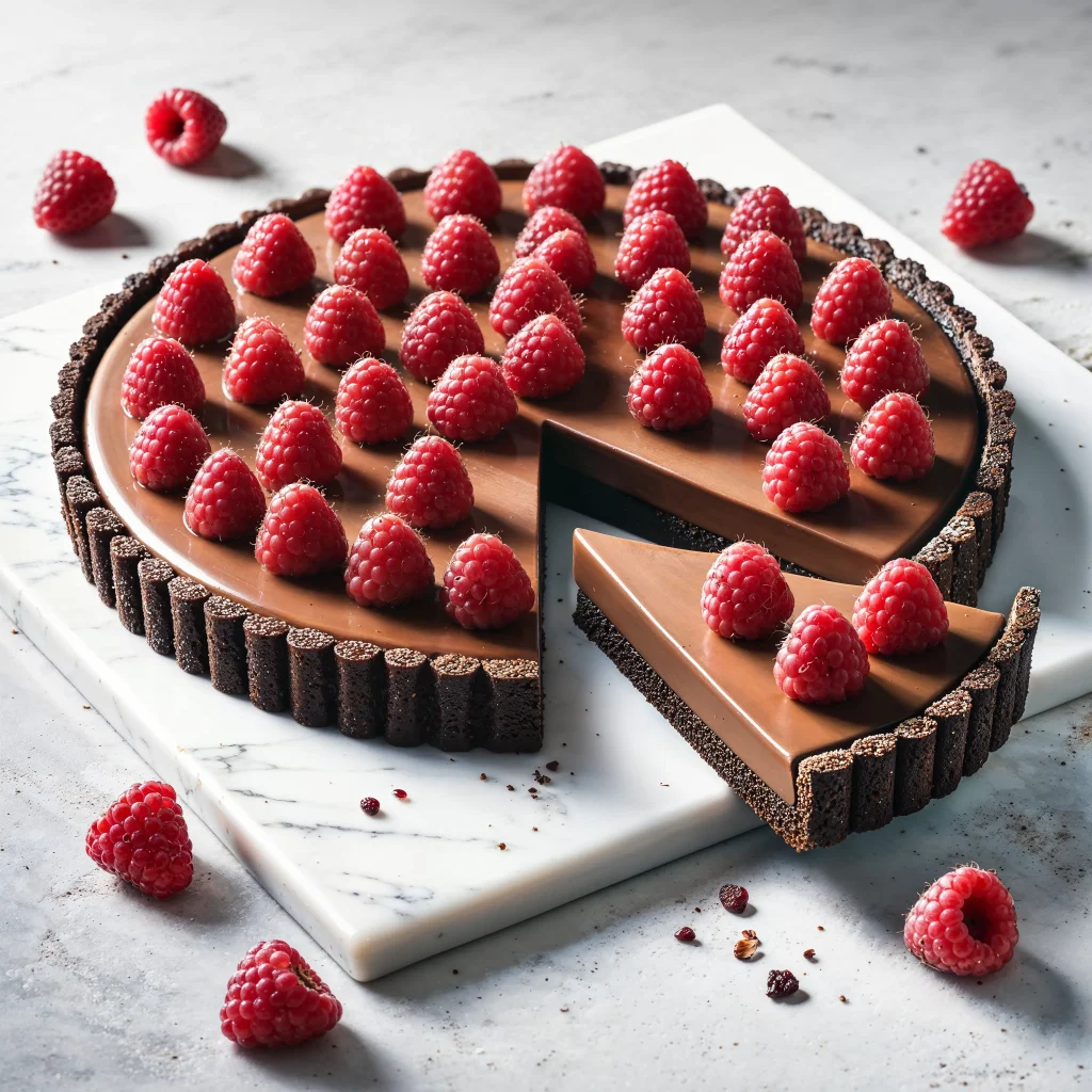 Nogih Chocolates: Vegan Chocolate Raspberry Tart
